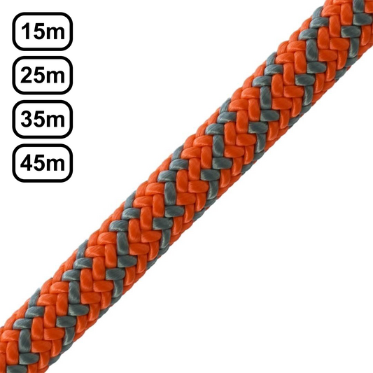 HARKIE Trojan Climbing Rope 11.7mm, 1 spliced eye, Orange