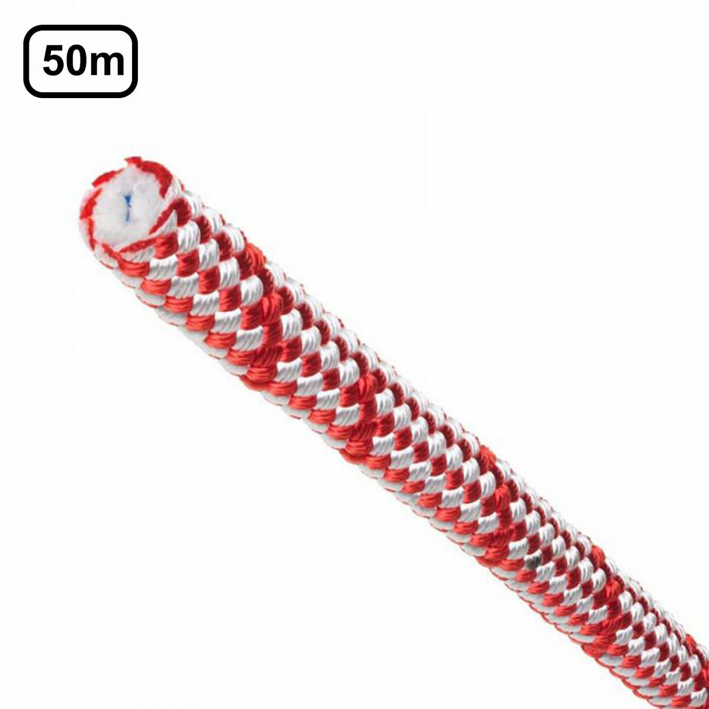 TEUFELBERGER Sirius Bull Rope with eye 12mm Red/White 50m 7380014