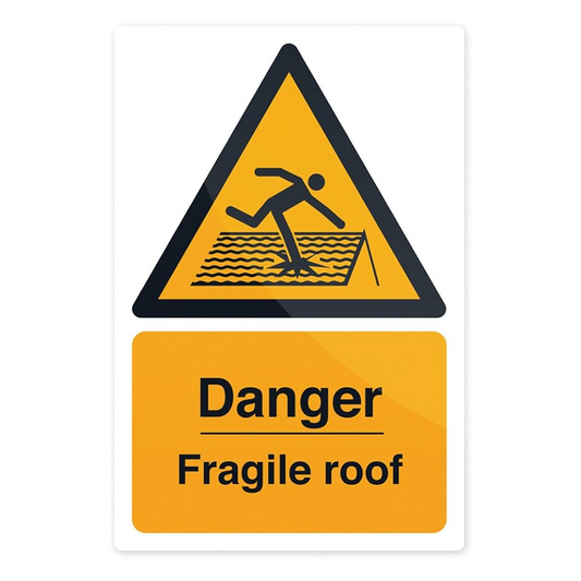 Fixman Danger Fragile Roof Sign