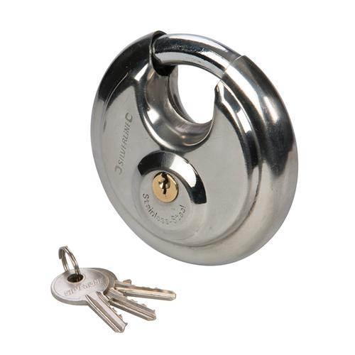 SILVERLINE Stainless Steel Disc Padlock 90mm