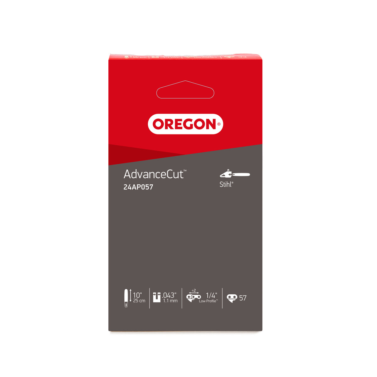 OREGON AdvanceCut 24AP Chainsaw Chain - 1/4in Low Profile .043in 57 Links - Fits STIHL MSA161T