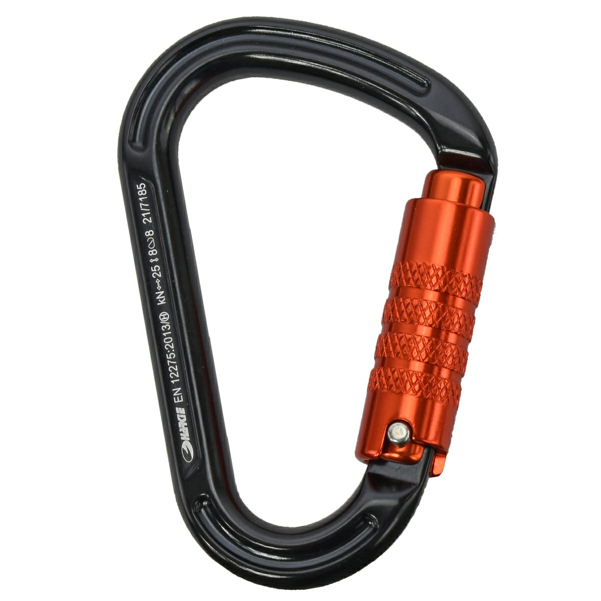 Harkie HMS Karabiner, 3 way locking, orange gate H2411-OR