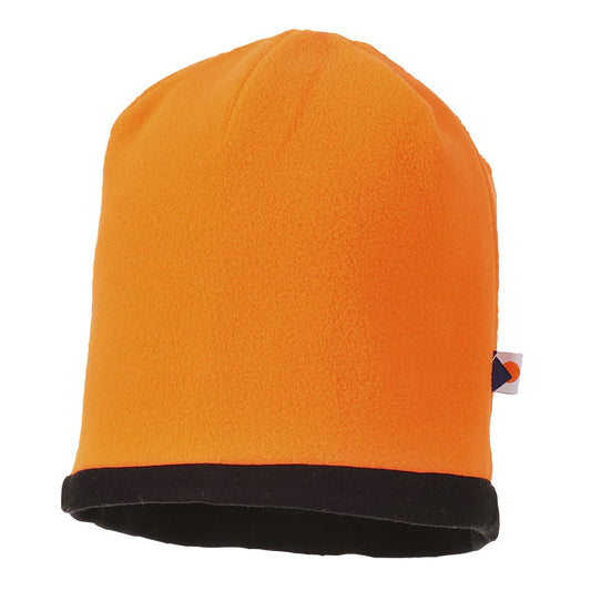 PORTWEST HA14 - Reversible Hi-Vis Beanie Hat Orange/Black