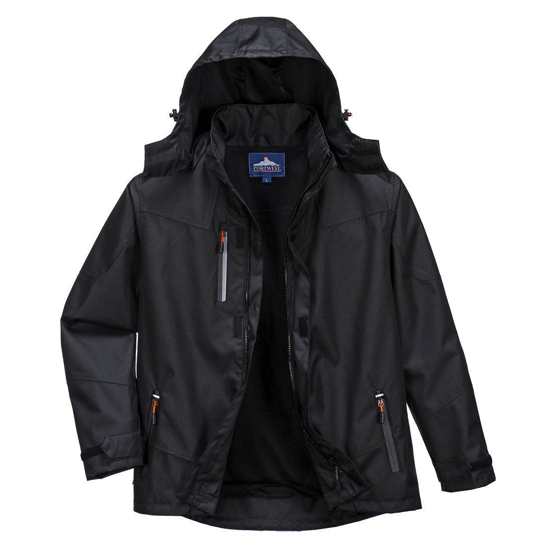 Portwest S555 - Outcoach Black Waterproof Jacket