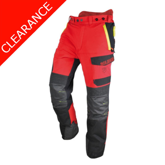 SOLIDUR Infinity Super Stretch Chainsaw Trousers Class 1 Type A - Red - Regular