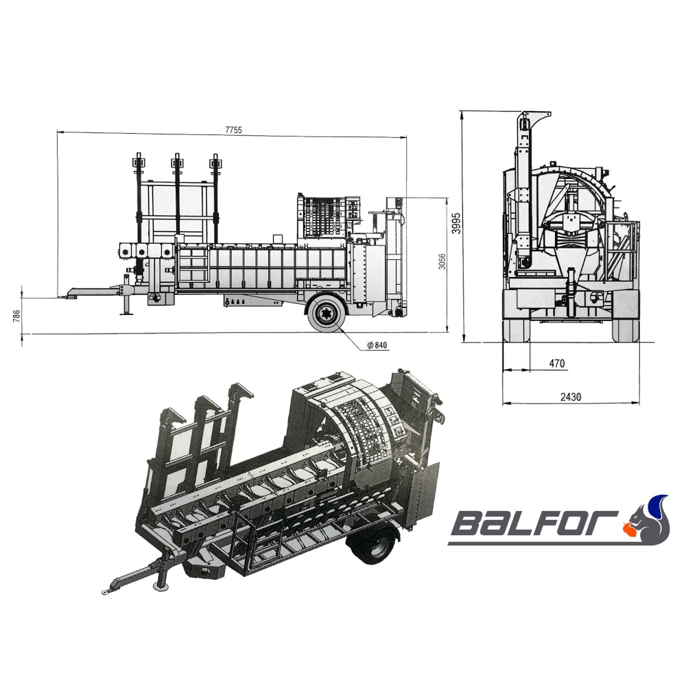 Balfor CONTINENTAL 750 C JOYSTICK ROAD Firewood Processor