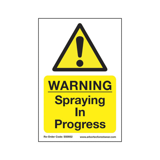TREEHOG Corex Safety Sign - Warning Spraying in Progress