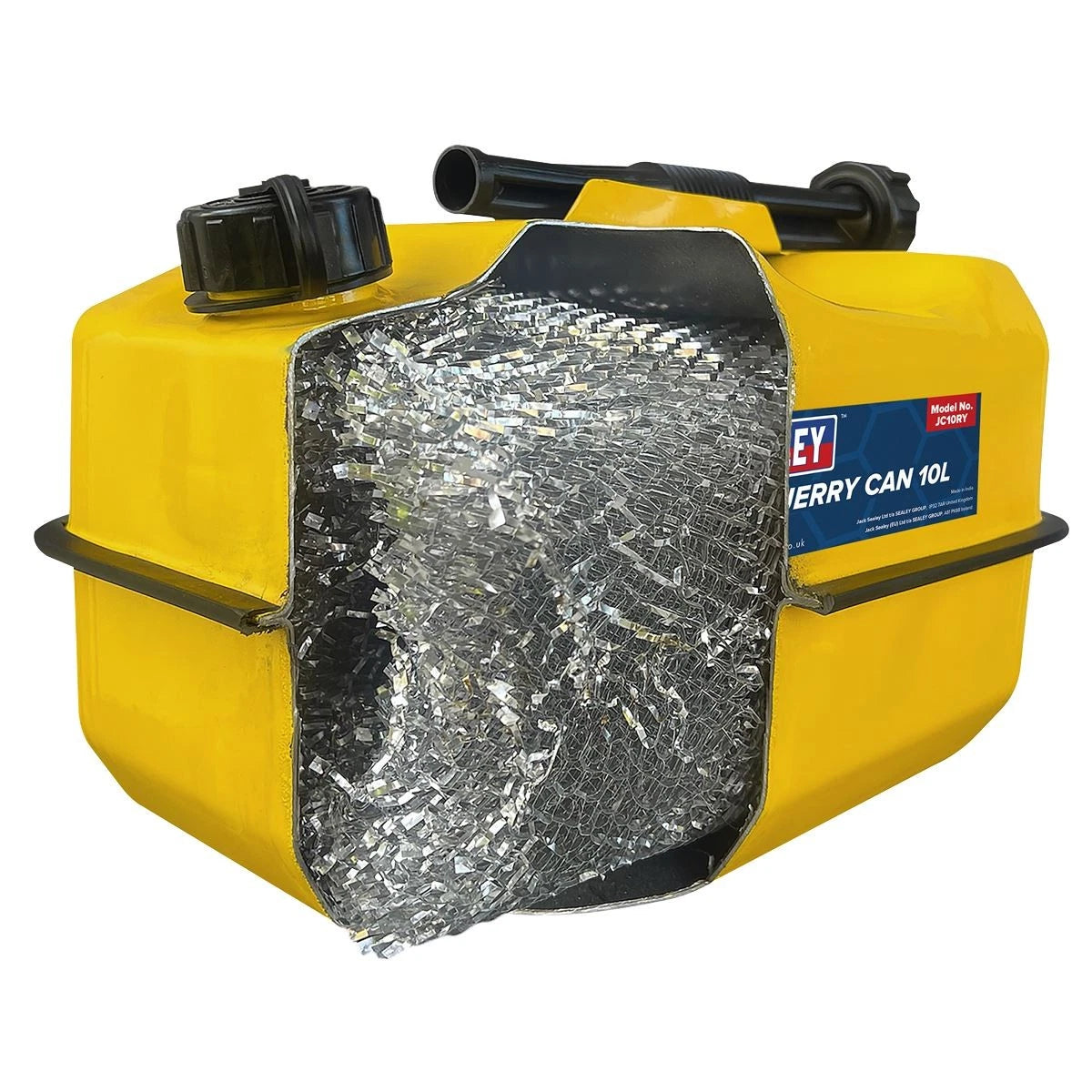 Explosive-Safe Fuel Cannister 10 Litre (Yellow) Sealey