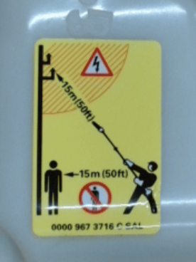 STIHL Warning pictogram 00009673716 / 0000 967 3716