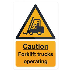 Fixman Caution Forklift Trucks Sign