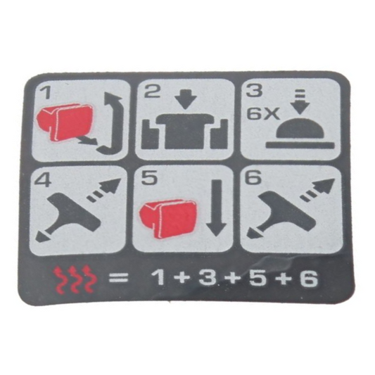 HUSQVARNA LABEL STARTER REMINDER - 587149501 / 587 14 95-01