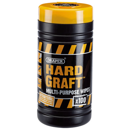 DRAPER Hard Graft Wipes 100 Wipes HGW-100