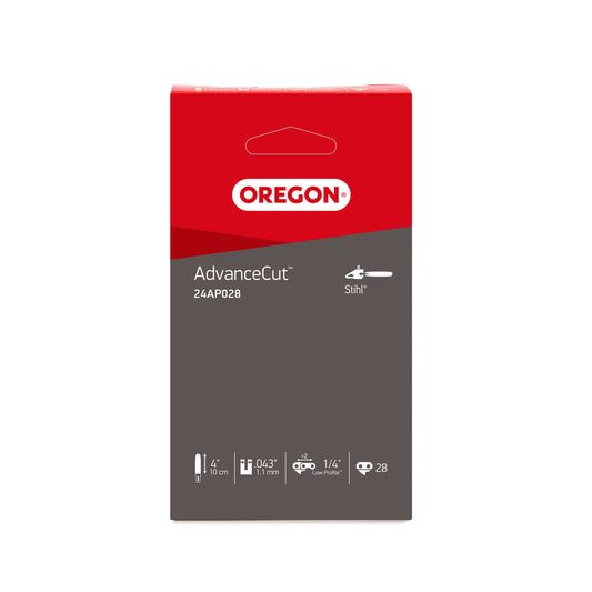 OREGON AdvanceCut 24AP Chainsaw Chain - 1/4in Low Profile .043in 28 Links - Fits STIHL GTA26