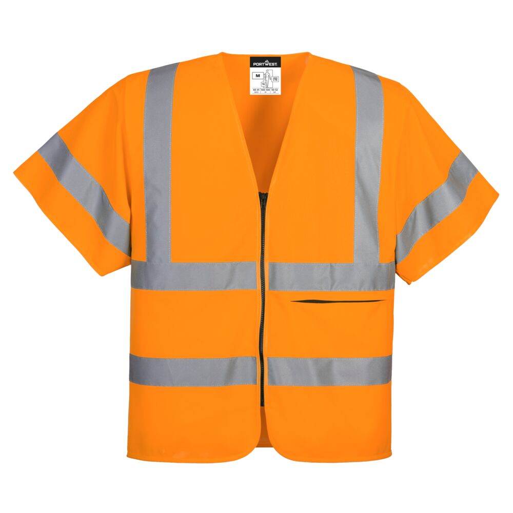 PORTWEST C372 - Hi-Vis Band and Brace Zip Vest S/S