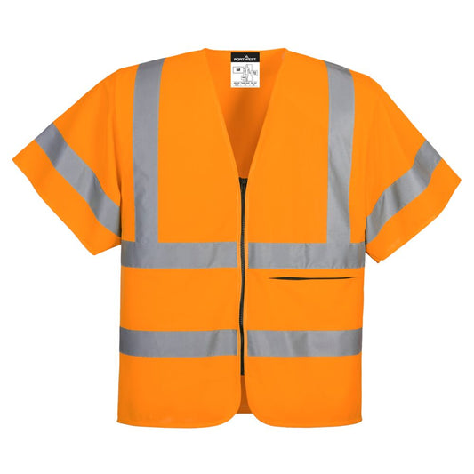 PORTWEST C372 - Hi-Vis Band and Brace Zip Vest S/S