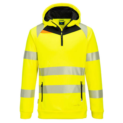 Portwest DX482 Hi-Vis 1/4 Zip Hoodie