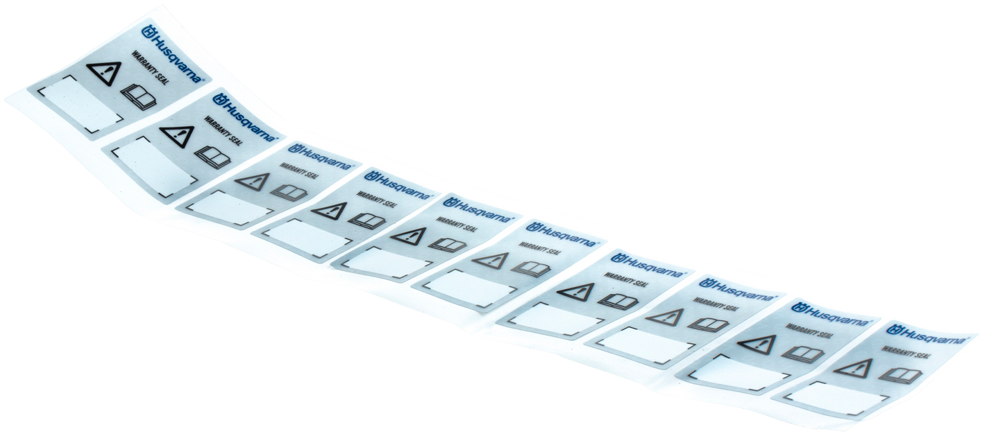 HUSQVARNA LABEL WARRANTY SEAL DEALER - 580689502 / 580 68 95-02
