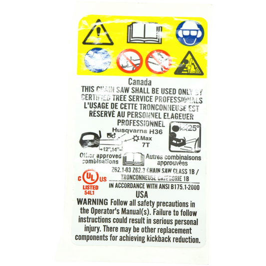 HUSQVARNA DECAL - 522635301 / 522 63 53-01