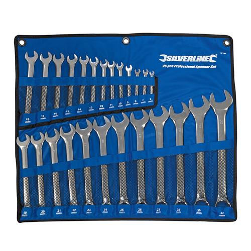 SILVERLINE Combination Spanner Set 25pce 6 - 32mm