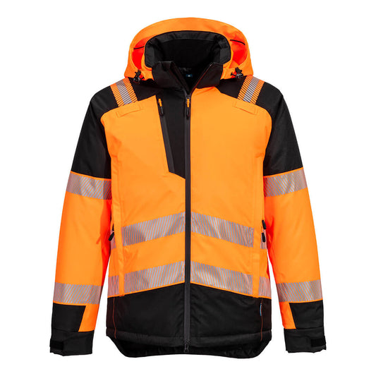 Portwest T160 - PW3 Hi-Vis Orange/Black Winter Jacket