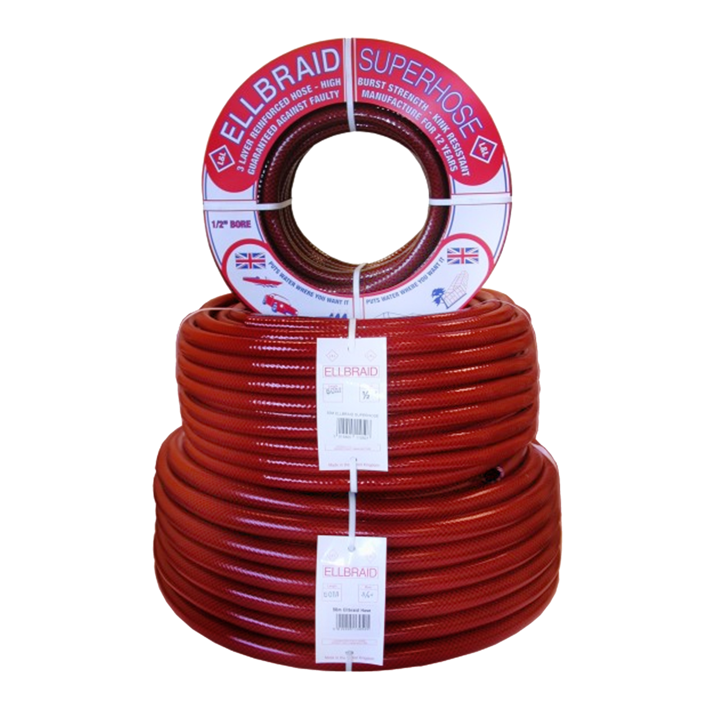TM RED ELLBRAID SUPERHOSE ½" x 30 METRES