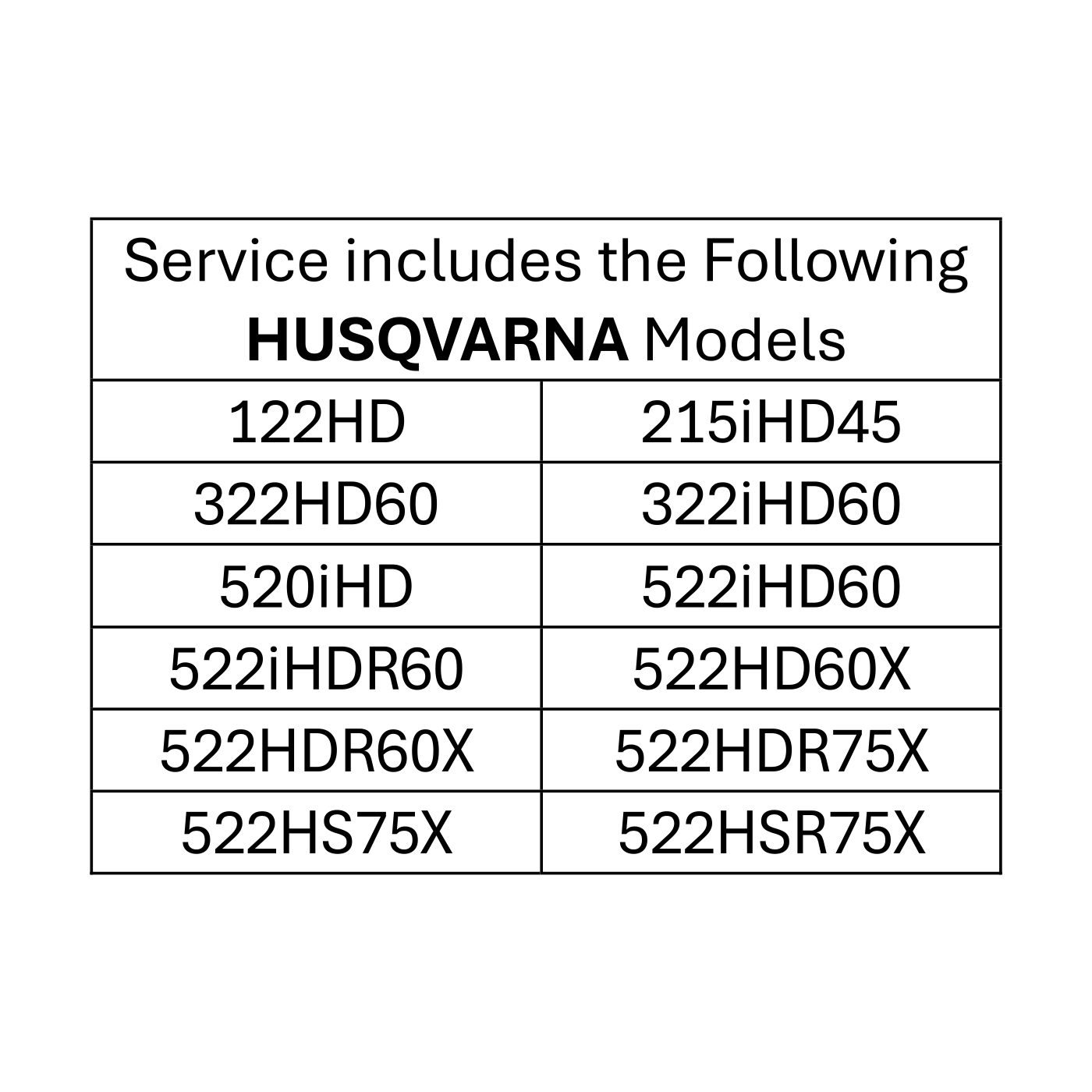 Husqvarna Hedge Trimmer Service