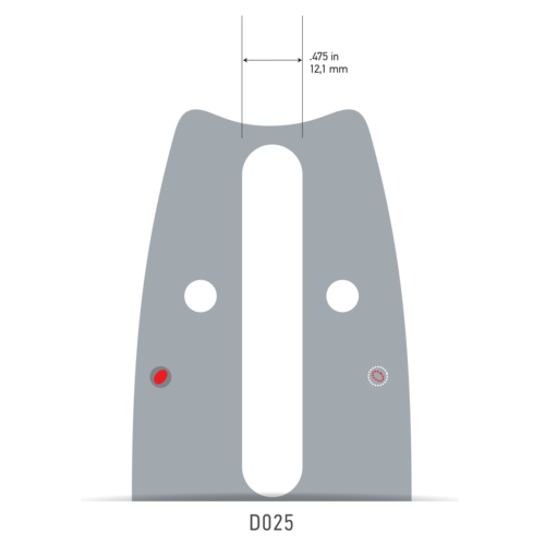 OREGON 15in VersaCut Bar - 3/8in 1.6mm D025