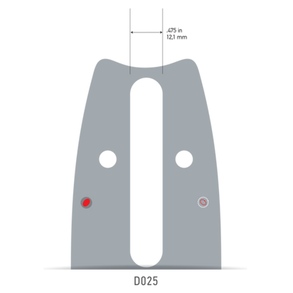 OREGON 15in VersaCut Bar - 3/8in 1.6mm D025