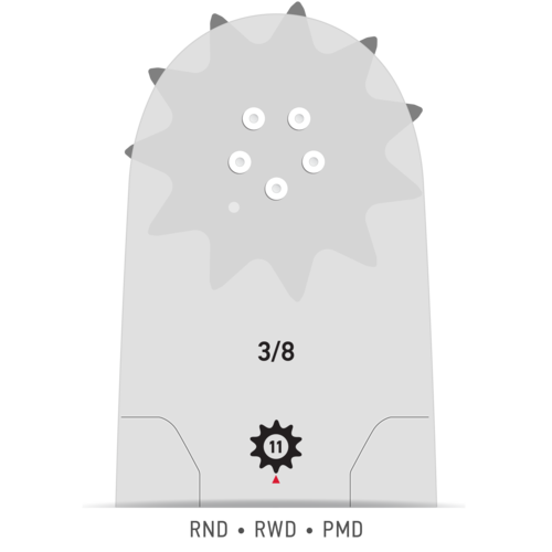 OREGON 18in PowerCut Bar - 3/8in 1.5mm D009