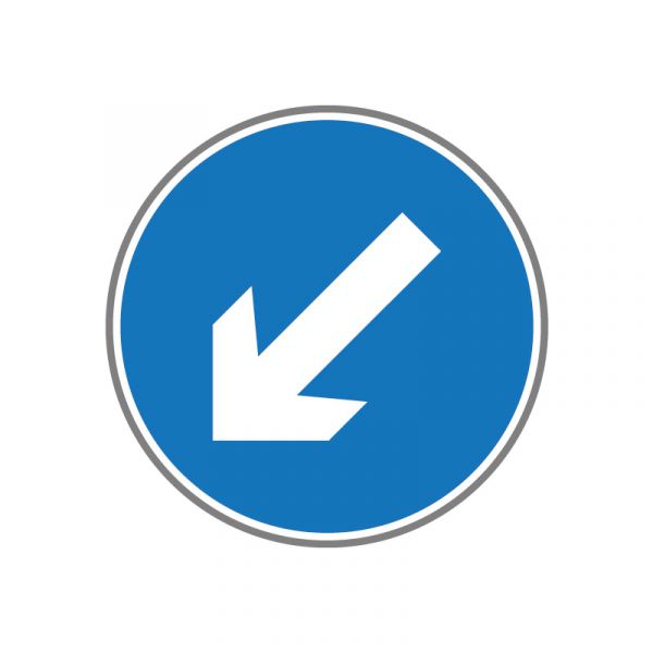 QUAZAR Classic Keep Left/Right Arrow 600mm Sign