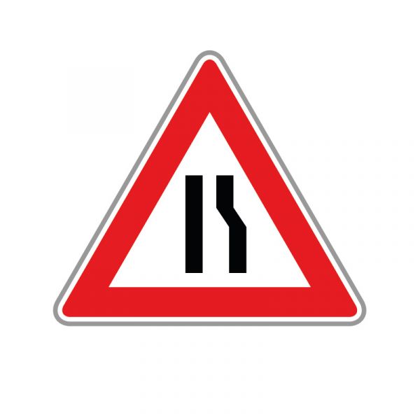 QUAZAR Classic Road Narrows Off Side 600mm Sign
