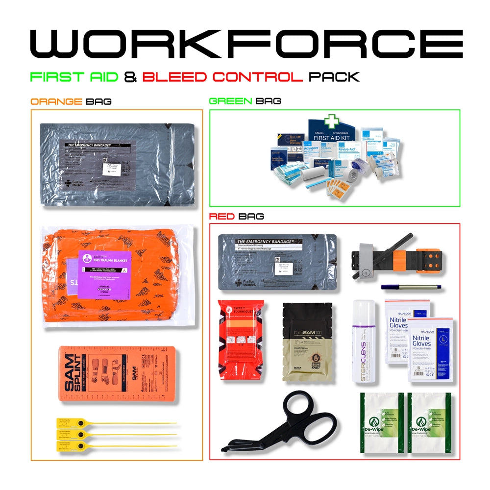 STEIN Workforce First Aid & Bleed Control Kit