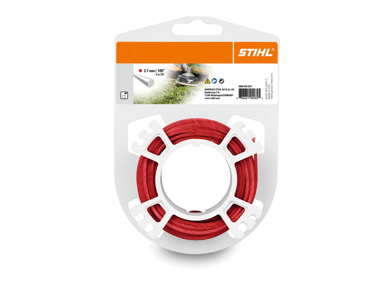 STIHL Line round quiet Ø 2.7 mm x 9,0 m red 00009302422 / 0000 930 2422