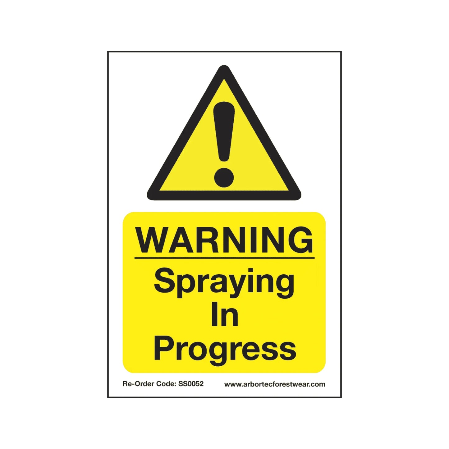 TREEHOG Corex Safety Sign - Warning Spraying in Progress